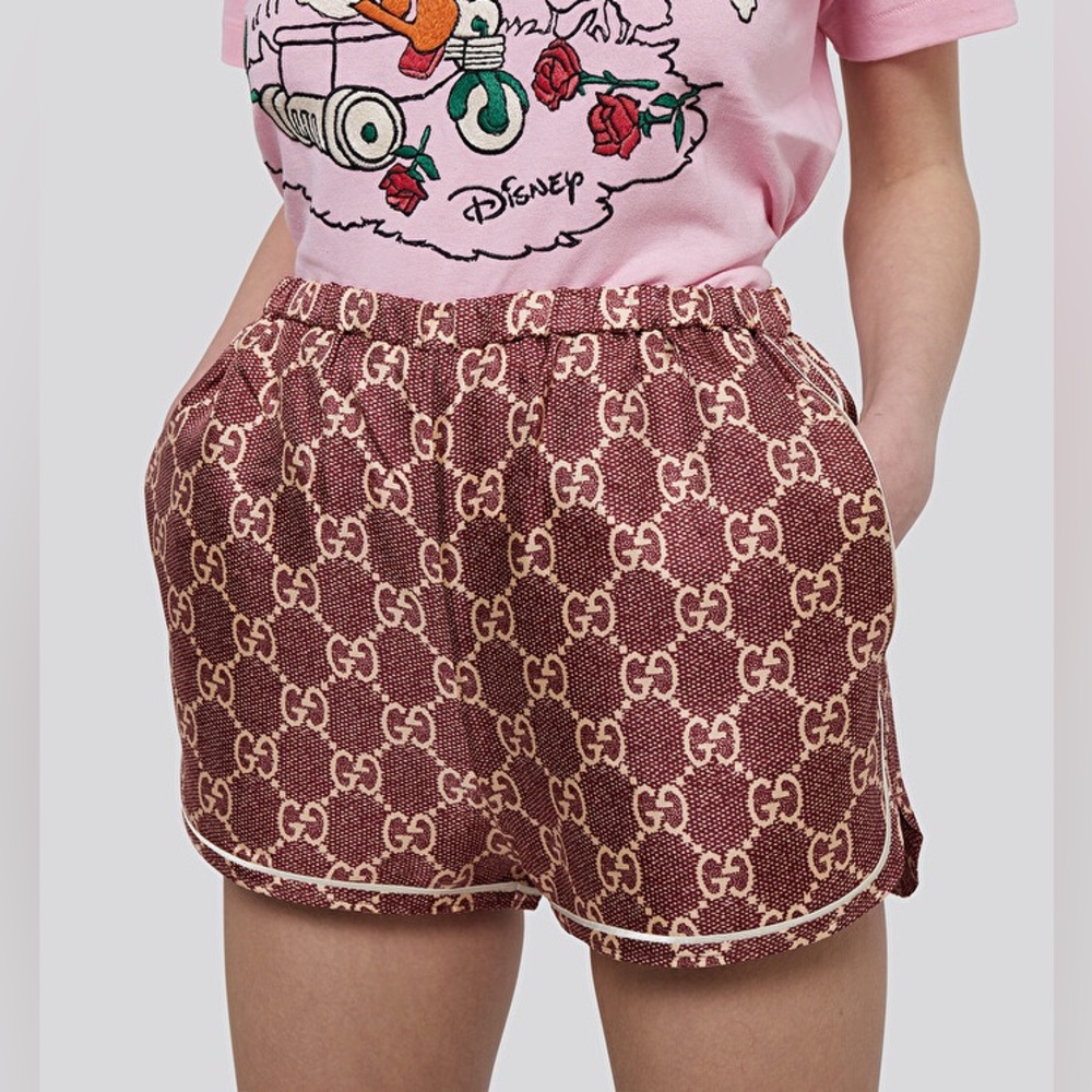 NWT Gucci GG Silk Twill Shorts - S